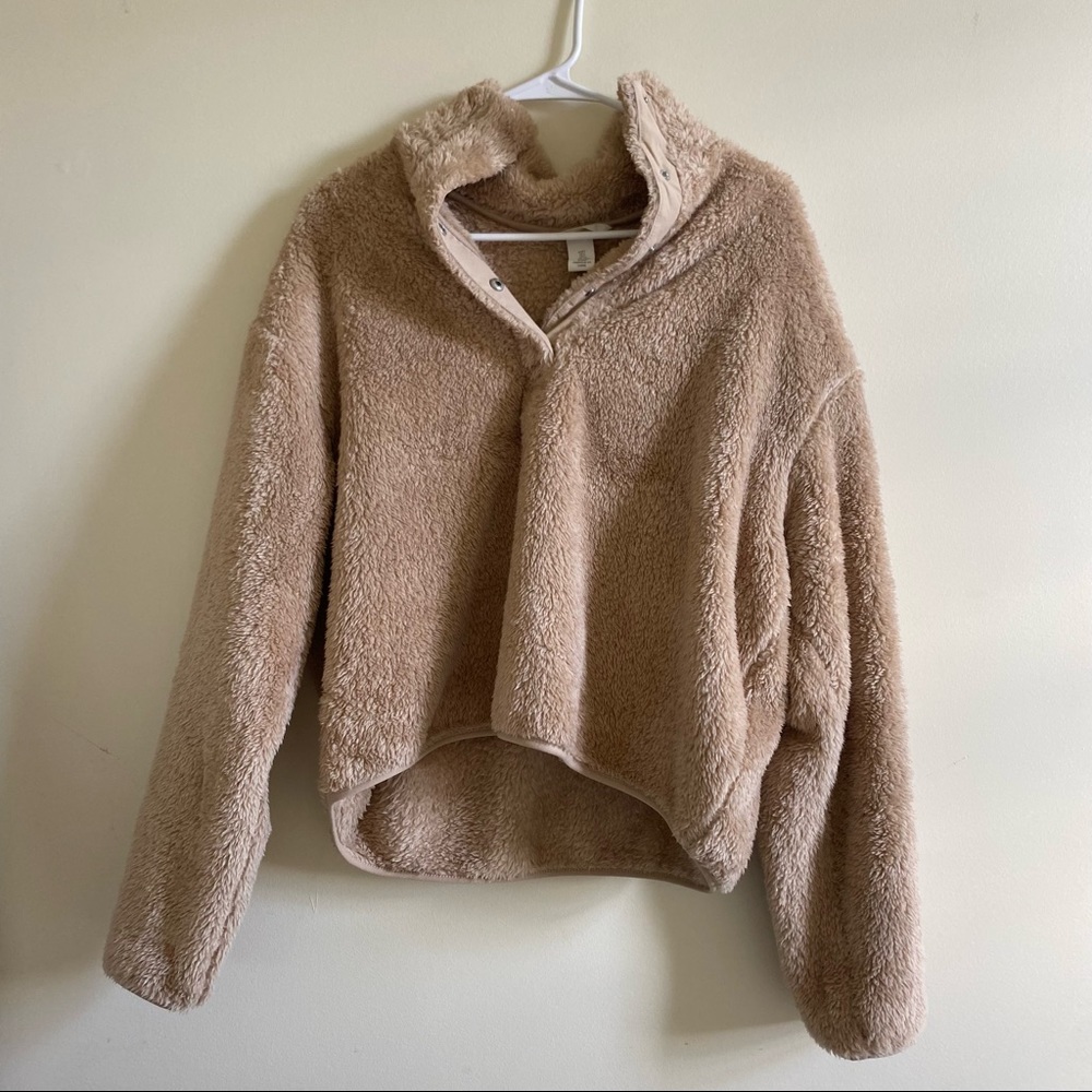 H&M Fleece Quarter Snap Jacket